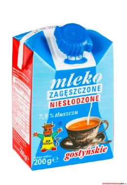 Mleko GOSTYĹ� 7,5% zagÄ™szczone niesĹ‚odzone 200g