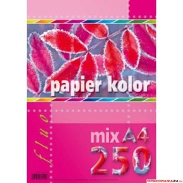 Papier kredowy A4 fluo mix 5 kolorĂłw
