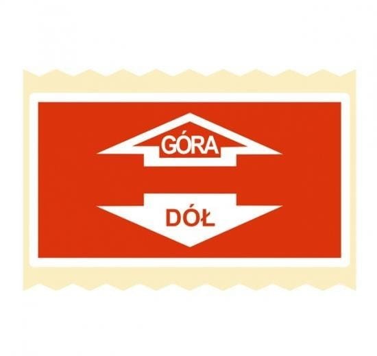 Etykieta GÓRA DÓŁ 50 x 100 /rolka 100 szt