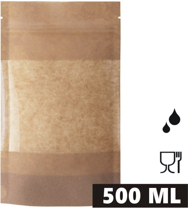 Doypack ECO 500 ml130x70x225 mm z okienkiem
