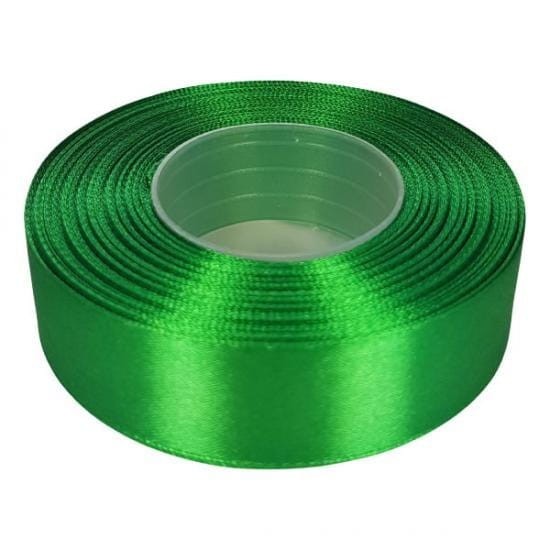 Wstążka satynowa 25mm x 32m ZIELONA