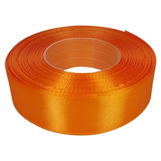 Wstążka satynowa 25mm x 32m POMARAŃCZOWA