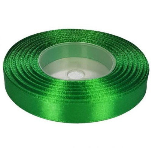 Wstążka satynowa 12mm x 32m ZIELONA