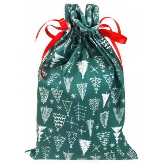 Worek ozdobny poliestrowy ZIELONY, DUŻY 30x45 cm