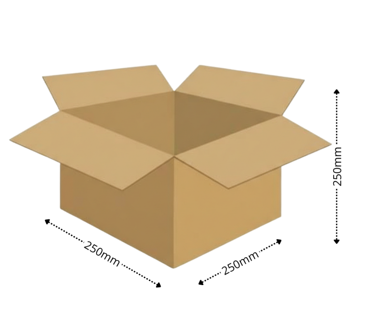 Karton klapowy tekt 5 - 250 x 250 x 250 - 580g fala BC