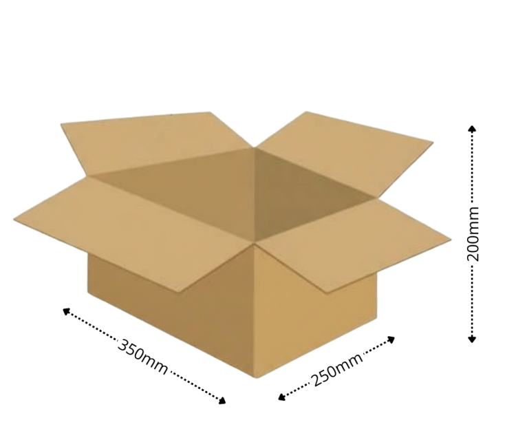 Karton klapowy tekt 5 - 350 x 250 x 200 - 580g fala BC