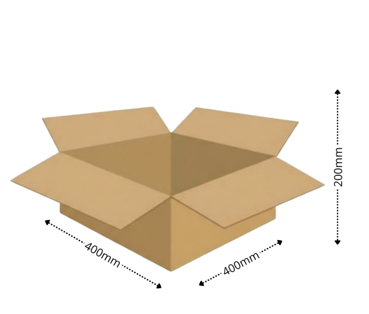 Karton klapowy tekt 5 - 400 x 400 x 200 620g/m2 fala BC