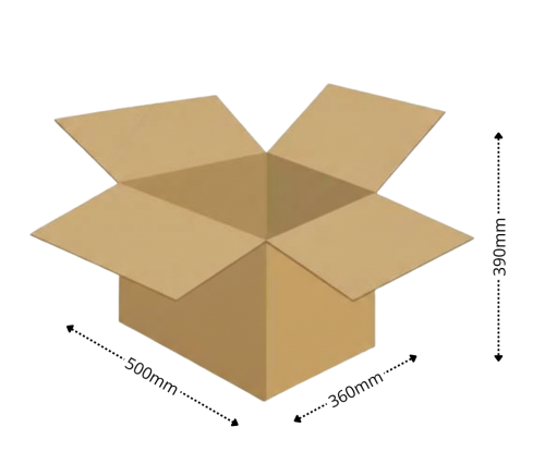 Karton klapowy tekt 5 - 500 x 360 x 390 545g/m2 fala BC