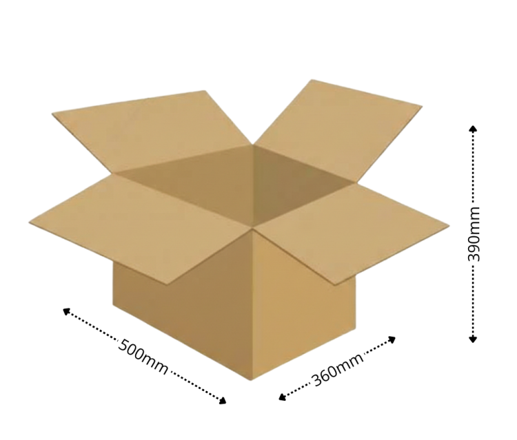 Karton klapowy tekt 5 - 500 x 360 x 390 545g/m2 fala BC