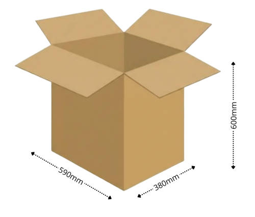 Karton klapowy tekt 5 - 590 x 380 x 600 710g/m2 fala BC