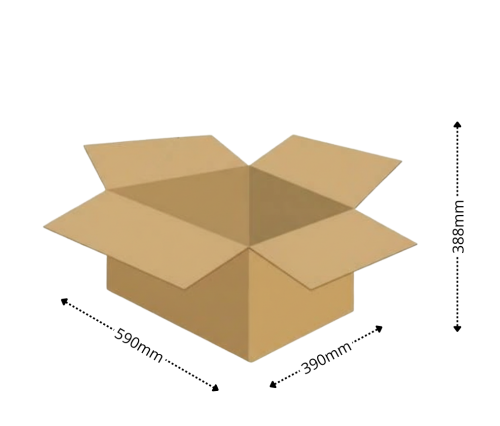 Karton klapowy tekt 5 - 590 x 390 x 388 710/m2 fala BC