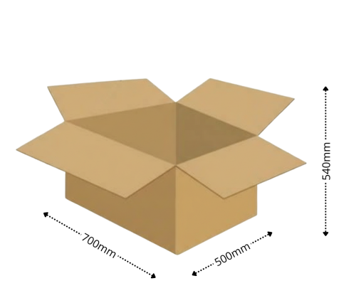 Karton klapowy tekt 5 - 700 x 500 x 540 680g/m2 fala BC