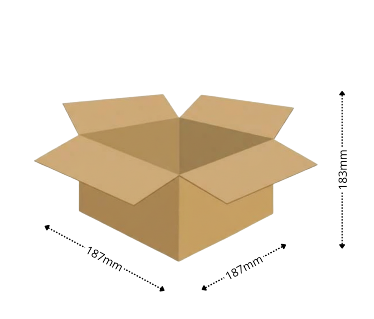 Karton klapowy tekt 3 - 187 x 187 x 183 - 430gr/m2 fala B