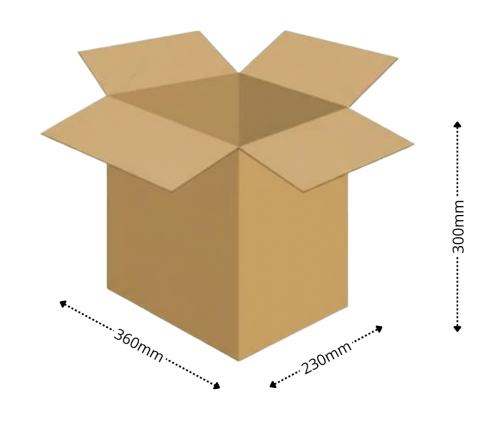 Karton klapowy tekt 3 - 360 x 230 x 300 410g/m2 fala C