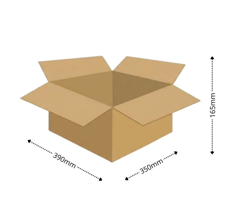 Karton klapowy tekt 3 - 390 x 350 x 165 520g/m2 fala C