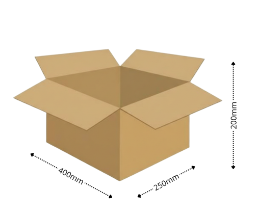 Karton klapowy tekt 3 - 400 x 250 x 200 420g/m2 fala B