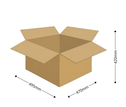Karton klapowy tekt 3 - 495 x 470 x 420 450g/m2 fala C