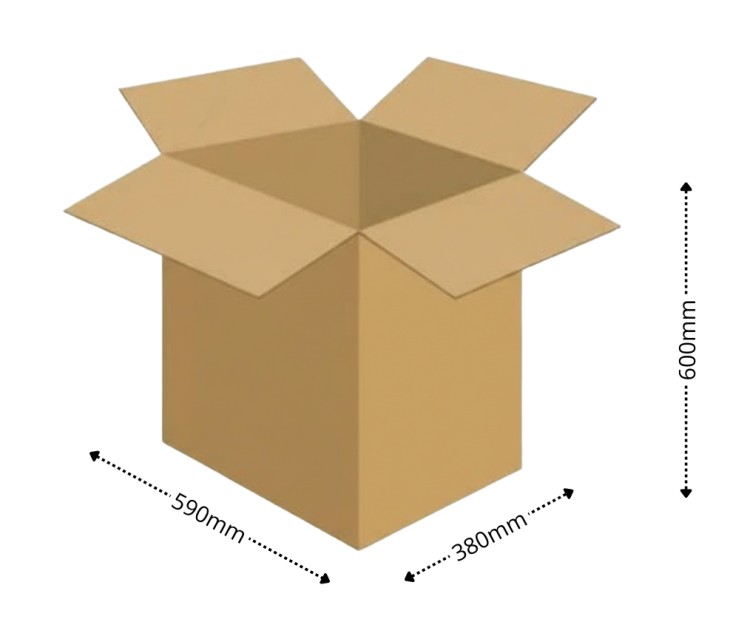 Karton klapowy tekt 3 - 590 x 380 x 600 510g/m2 fala C