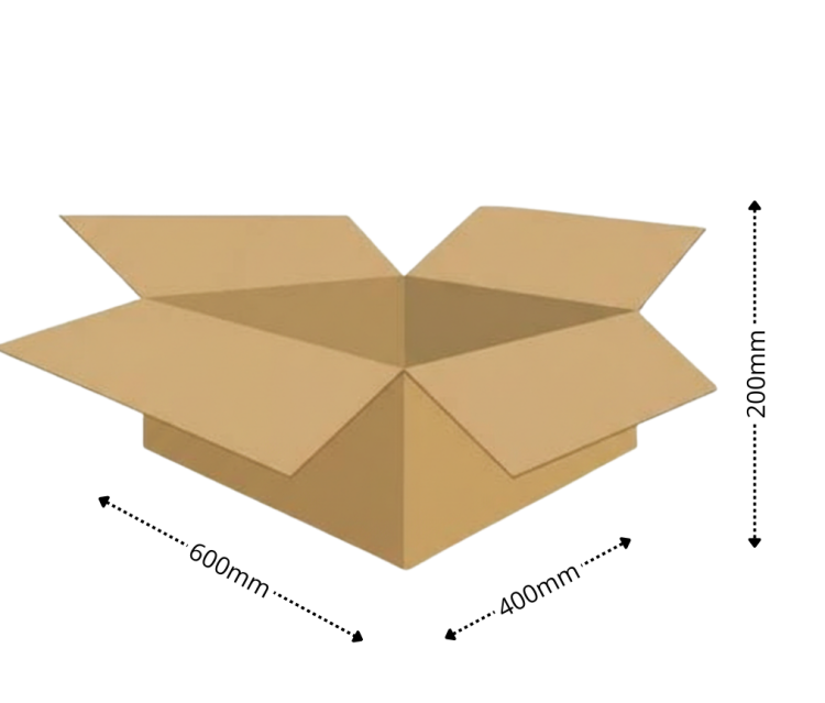 Karton klapowy tekt 3 - 600 x 400 x 200 470g/m2 fala C
