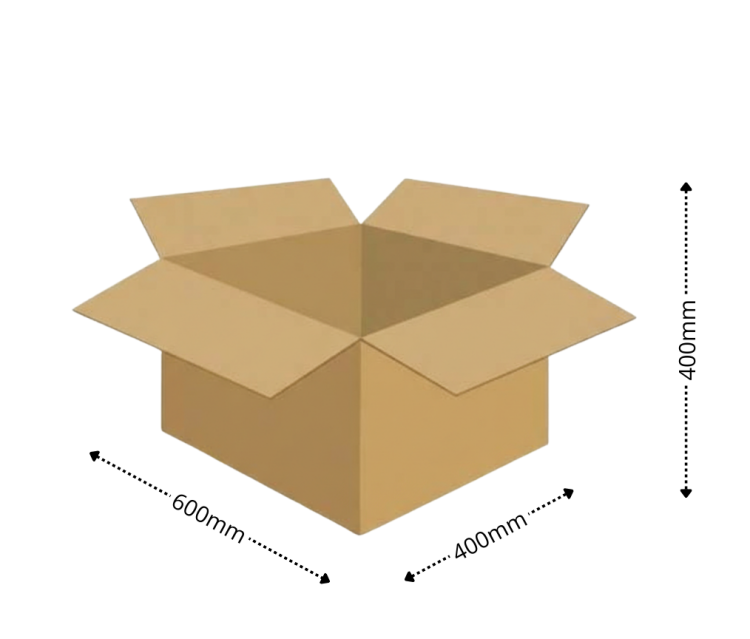 Karton klapowy tekt 3 - 600 x 400 x 400 450g/m2 fala C