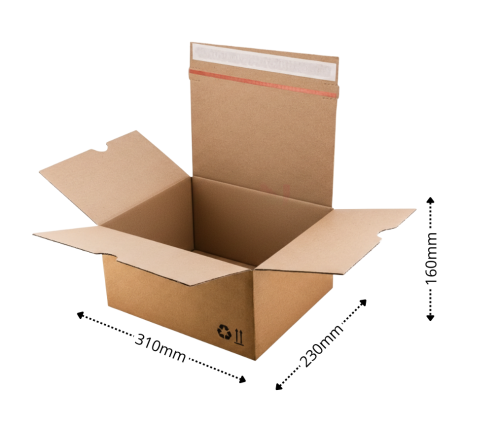 Karton sendbox 310 x 230 x 160 z paskiem klejącym