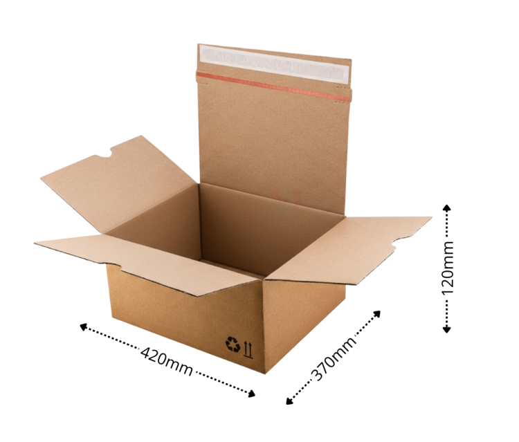 Karton sendbox 420 x 370 x 120 z paskiem klejącym
