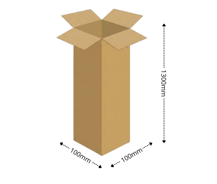 Karton klapowy tekt 3 - 100 x 100 x 1300 460g/m2 fala C tuba