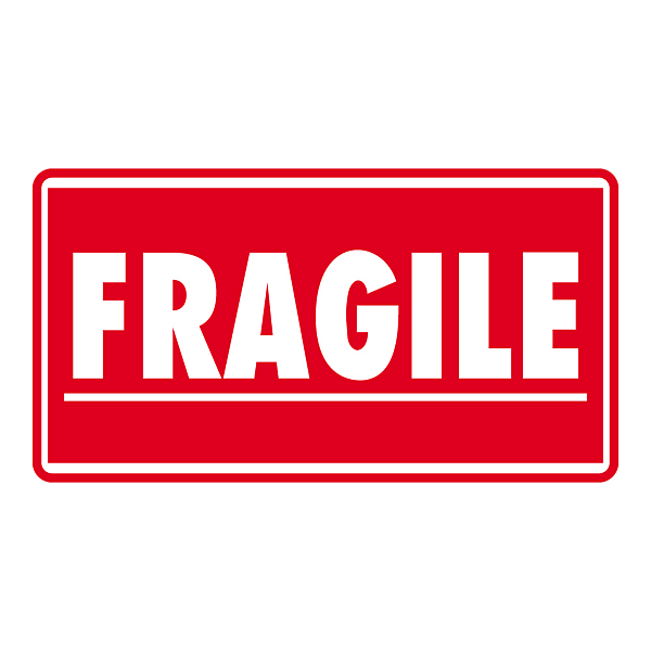 etykieta fragile 100x50