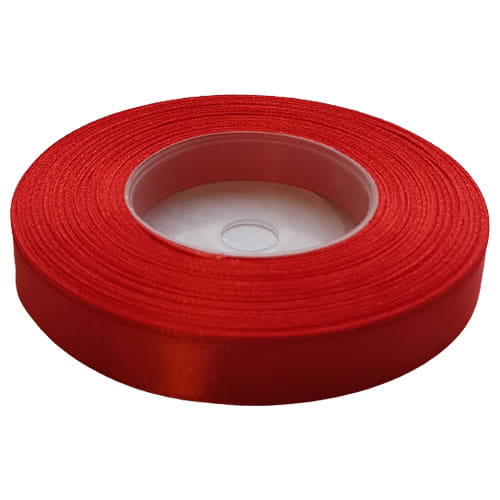 Wstążka satynowa 12mm x 32m CZERWONA