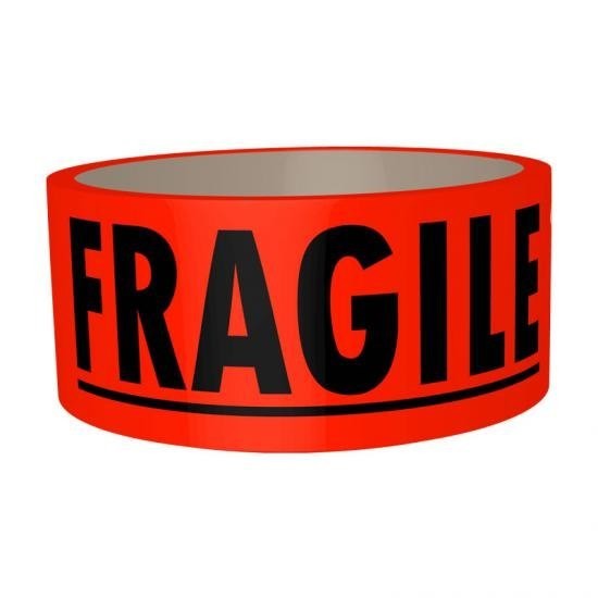 Taśma pakowa FRAGILE 48 x 66 bardzo mocny klej SOLVENT