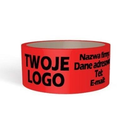 Taśma z nadrukiem 48 x 60 - 1 kolor+tło 180 sztuk / PVC