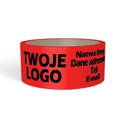 Taśma z nadrukiem 48 x 60 - 1 kolor+tło 360 sztuk / PVC