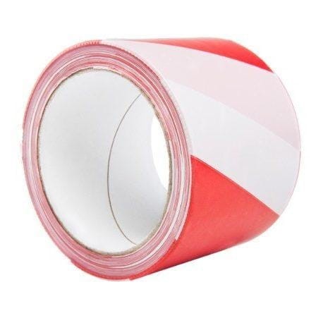 Taśma ostrzegawcza 07x100 BIAŁO/CZERWONA