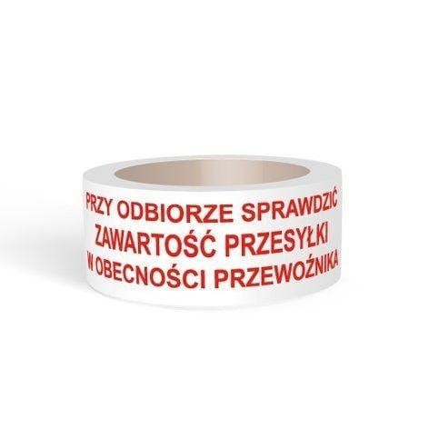 Taśma pakowa PRZY ODBIORZE SPRAWDZIĆ ZAWARTOŚĆ 48 x 50