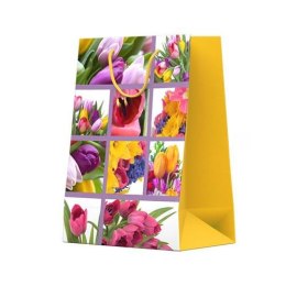 Torebka na prezent 31 x 14 x 46 cm motyw kwiatowy MIX