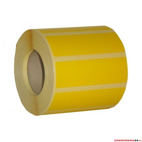 Etykieta rola DOTTS 60x40 (4 rolek) termiczna żółta nawój 1000szt.