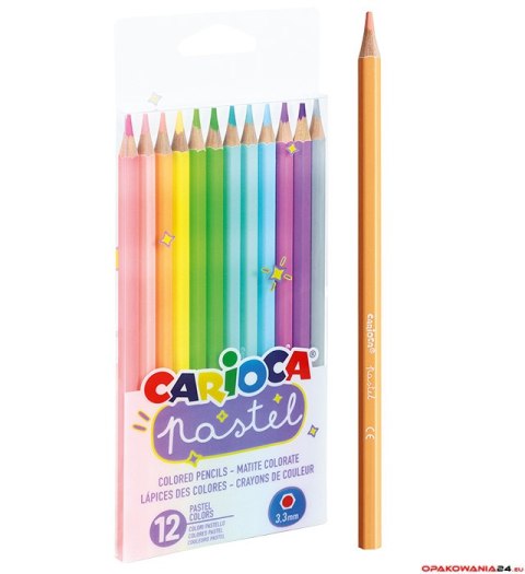 Kredki Ołówkowe Pastelowe CARIOCA 12 kolorów (43034) 160-2229