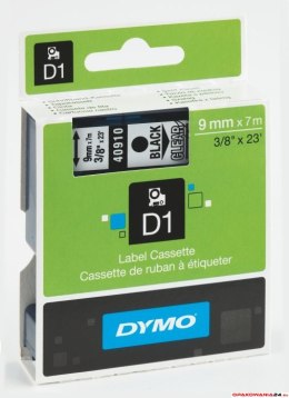 Taśma DYMO D1 - 9 mm x 7 m, czarny / przezroczysty S0720670 do drukarek etykiet