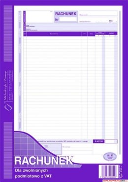 231-1 Rachunek A4 dla zw.z VAT MICHALCZY