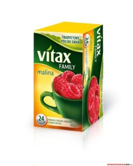 Herbata VITAX FAMILY MALINA 24t*2g Bez z