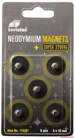 Magnesy neodymowe 5x10mm (5) 110191 LEVIATAN