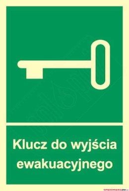 Tabliczka Klucz do wyjĹ›cia ewakuacyjnego 150x205 ZZ-21e/7163ZN