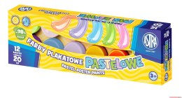 Farby plakatowe pastelowe Astra 12 kolor