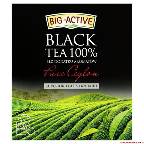 Herbata BIG-ACTIVE PURE CEYLON, 100 torebek x2g czarna