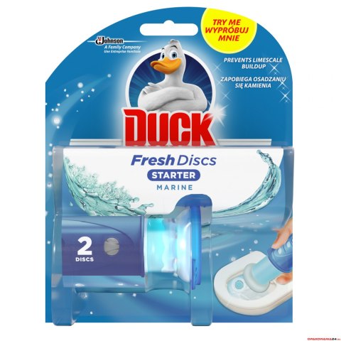 Kostka do WC DUCK FRESH 2xDISCS MARINE - żelowe krążki