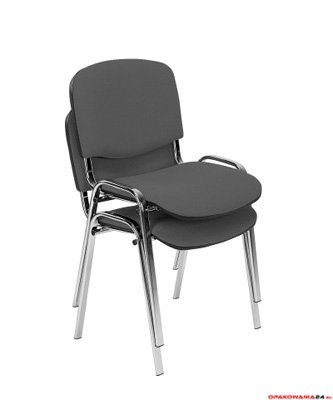 Krzesło konferencyjne ISO black C73 szaro-czarny NOWY STYL