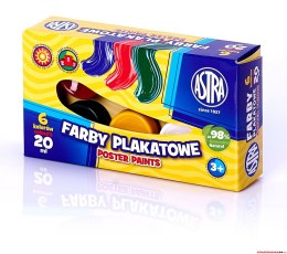 Farby plakatowe 6 kol.20ml ASTRA 3011090