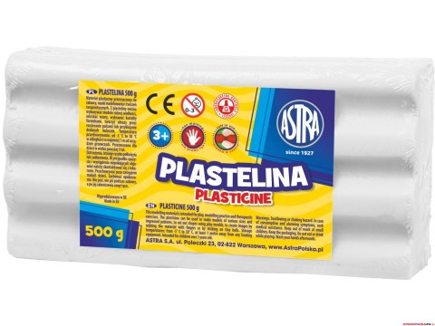 Plastelina Astra 500g biała, 303117002