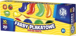 Farby plakatowe Astra 10 kolorów - 20 ml