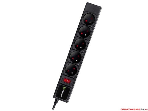 Listwa zasilająca TRACER PowerGear 3,0 m Black (5 gniazd) TRALIS46844 Listwa zasilająca TRACER PowerGear 3,0 m Black (5 gniazd) TRALIS46844